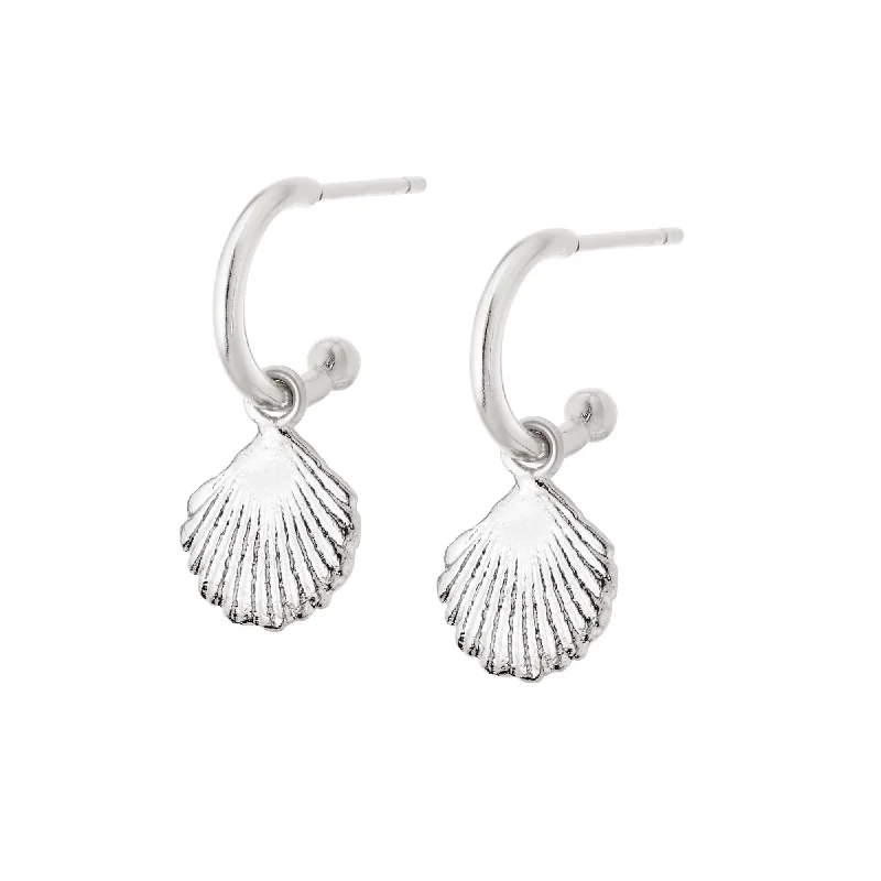 African Drop Earrings with Culture -Shell Drop Earrings Sterling Silver