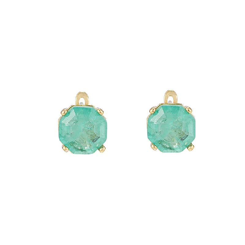 Drop Earrings with Star Motifs -Aqua Topaz Stud Earrings