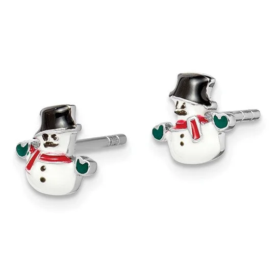 Drop Earrings with Infinity Symbols -Snowman Children's Post Earrings