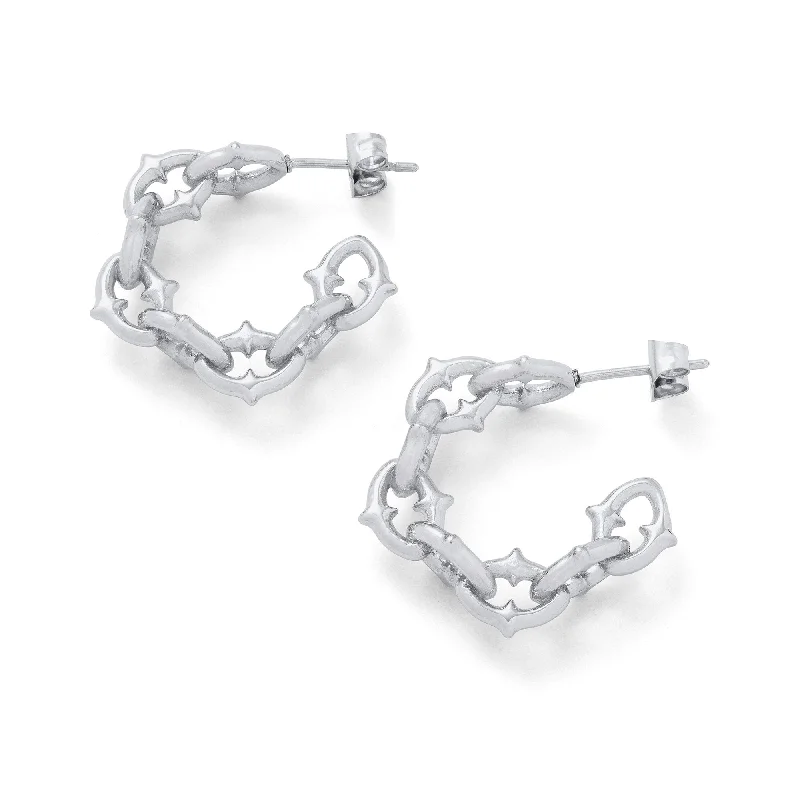 Leverback Drop Earrings for Comfort -"The Cathedral" Hoop Earrings