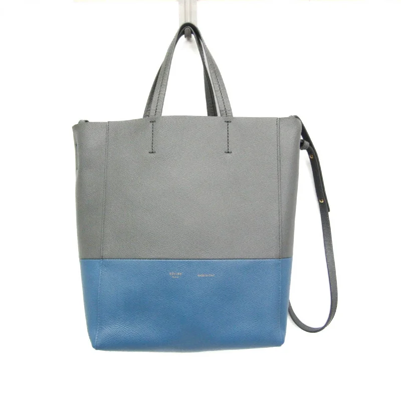 Handle bags with tropical prints for summer -Celine blue  Leather Shoulder Bag Tote Bag (Pre-Owned)