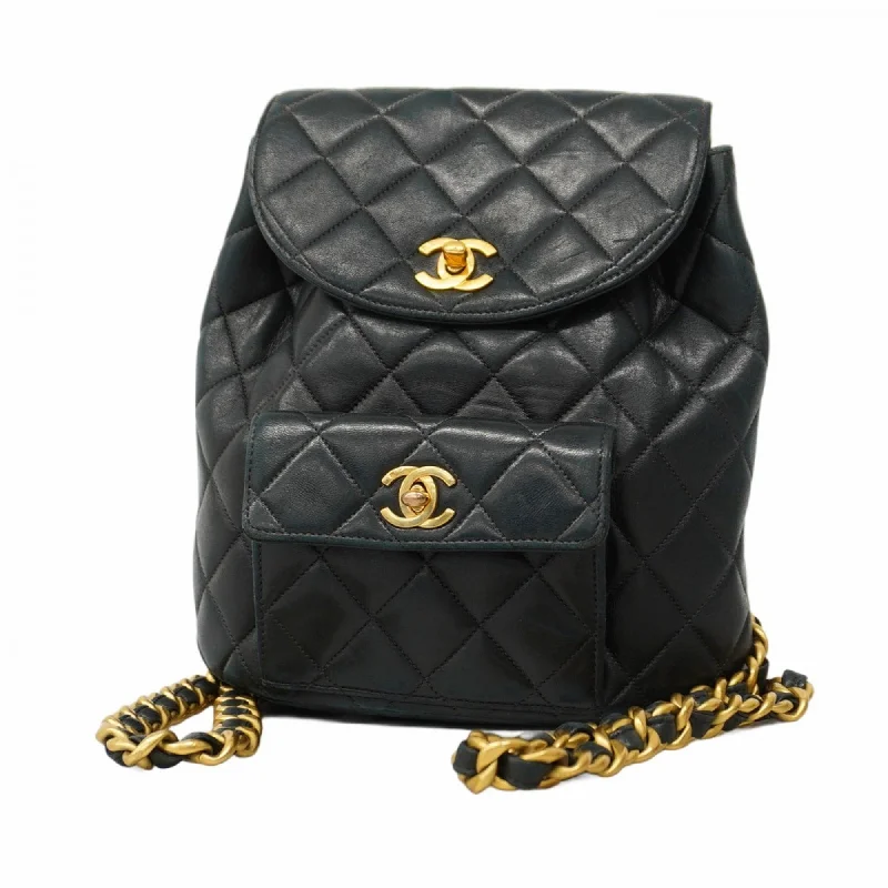 Vegan leather handle bags for eco-friendly chic -Chanel  Leather Backpack (Pre-Owned)