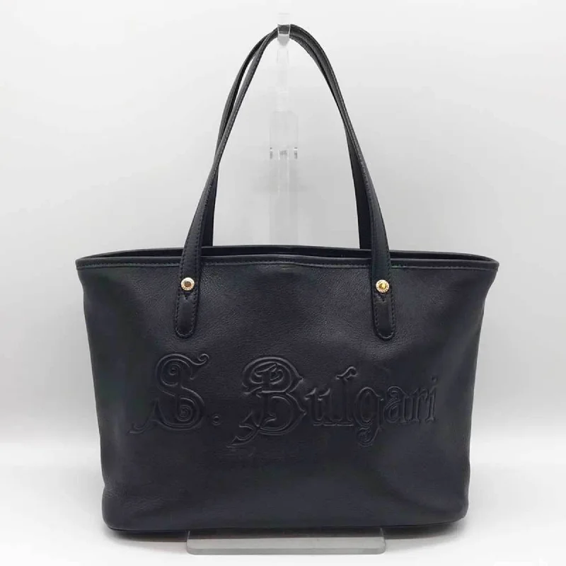 Handle bags with eco-friendly bamboo handles -Bvlgari Collezione  Leather Tote Bag (Pre-Owned)