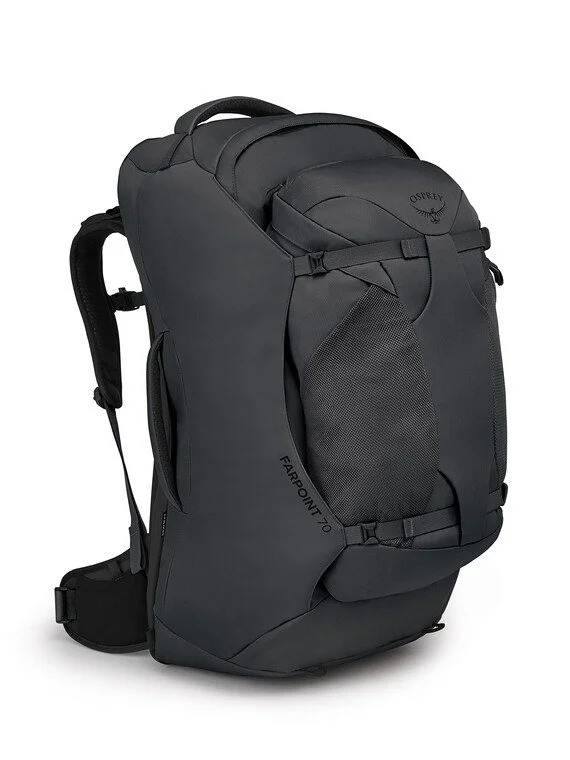 Casual denim backpack for everyday casual outings -Osprey Farpoint 70 Travel Backpack