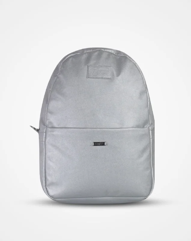 Lightweight daypack backpack for casual park strolls -Silver BuddyPack - The Urban Backpack