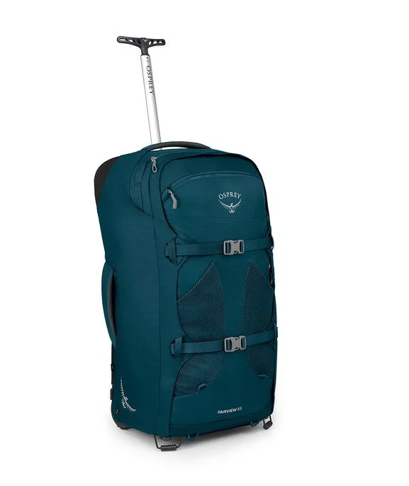 Eco-friendly backpack made from recycled materials -Osprey Fairview 65L Wheeled Travel Pack