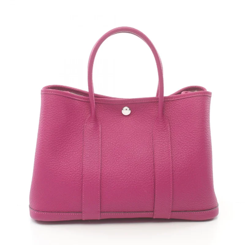 Handle bags with hidden pockets for security -Hermes pink Rose  Country Leather Tote Bag (Pre-Owned)