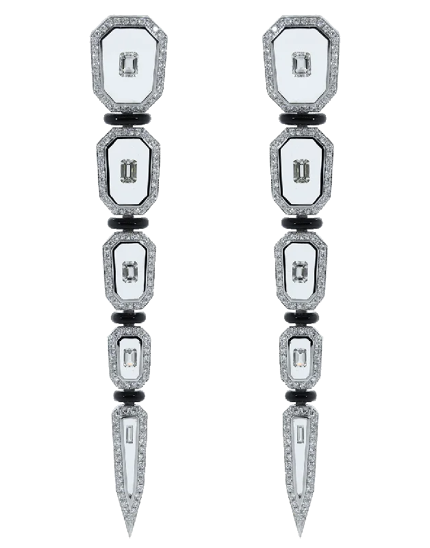 Drop Earrings for Birthday Celebration -Universe Diamond Drop Earrings