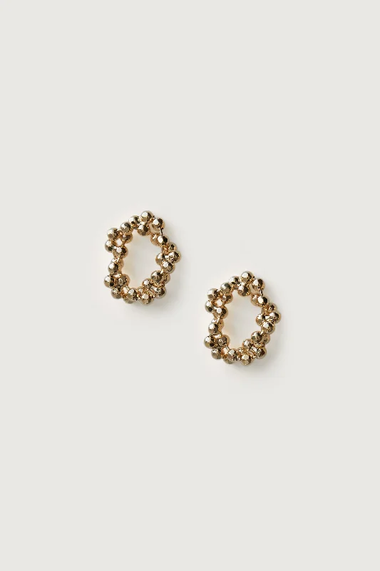 Drop Earrings with Infinity Symbols -GOLD CIRCULAR EARRINGS