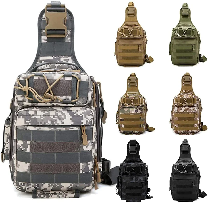 Large capacity backpack for extended camping trips -15L Molle Military Tactical Single Shoulder Sling Backpack