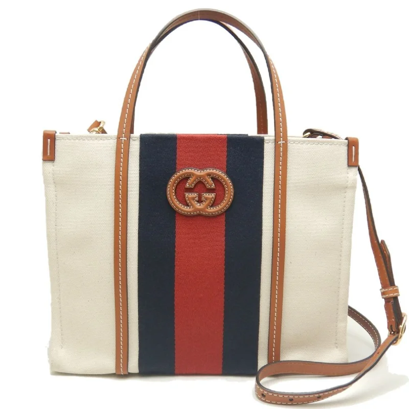 Cotton handle bags for lightweight casual wear -Gucci  ivory Canvas Tote Bag (Pre-Owned)