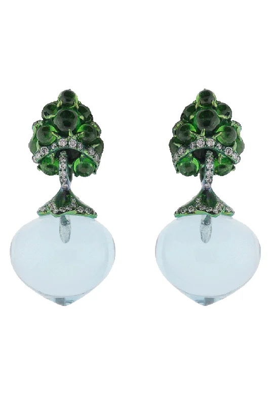 Drop Earrings for Everyday Glamour -Flower Fruit Earrings