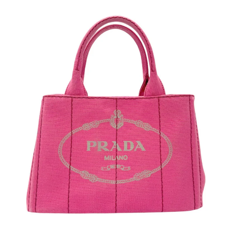 Handle bags with side pockets for organization -Prada  Canvas Handbag Shoulder Bag Tote Bag (Pre-Owned)