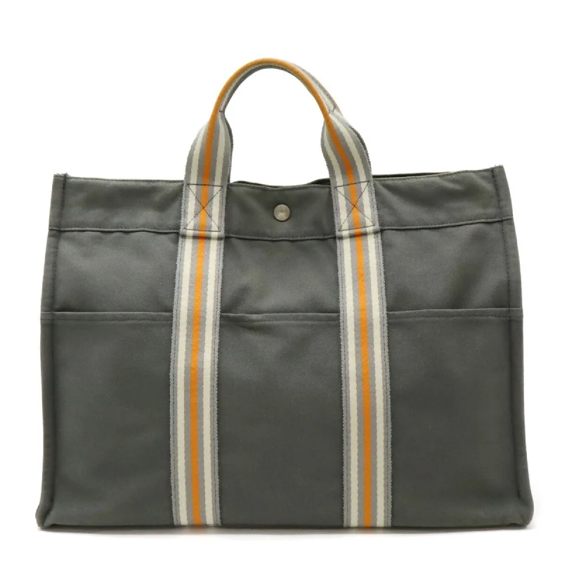 Handle bags with inner compartments for essentials -Hermes    Canvas Handbag Tote Bag (Pre-Owned)