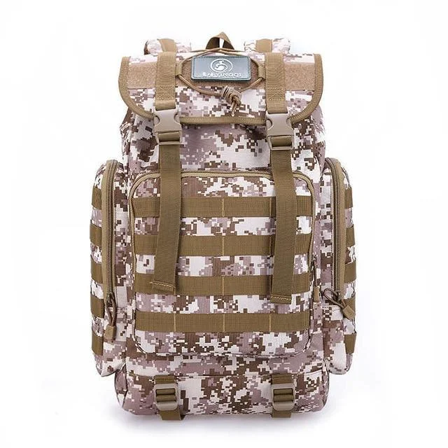 Quilted fabric backpack for chic everyday carry -25L Modular Military MOLLE Tactical Army Backpack