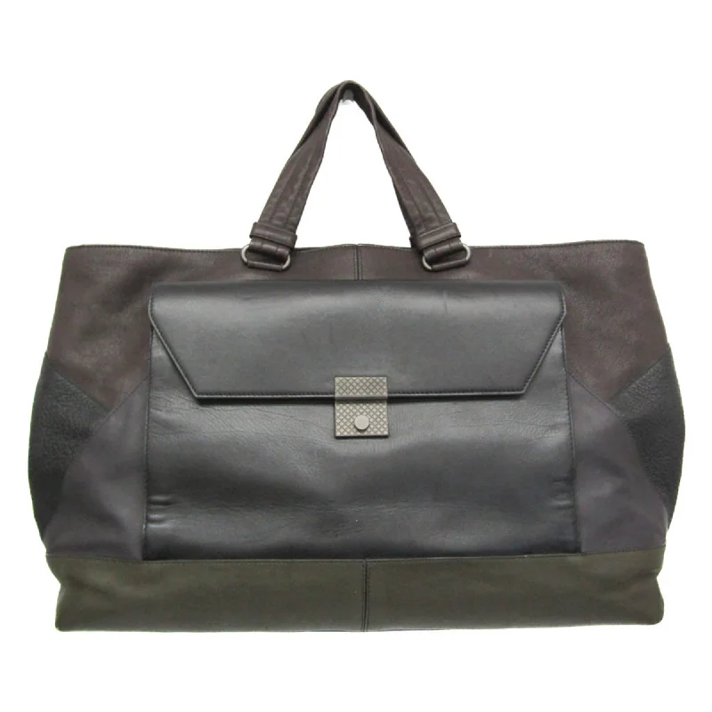 Handle bags with hidden pockets for security -Bottega Veneta Intrecciato     Leather Tote Bag (Pre-Owned)