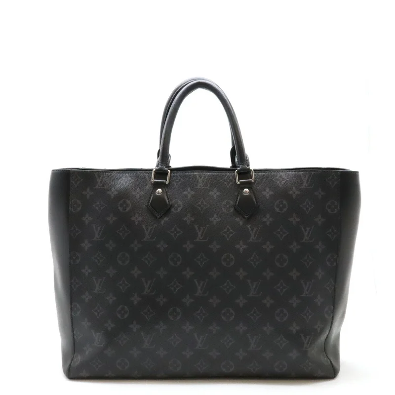 Canvas handle bags perfect for casual outings -Louis Vuitton Monogram Eclipse Leather Tote Bag (Pre-Owned)