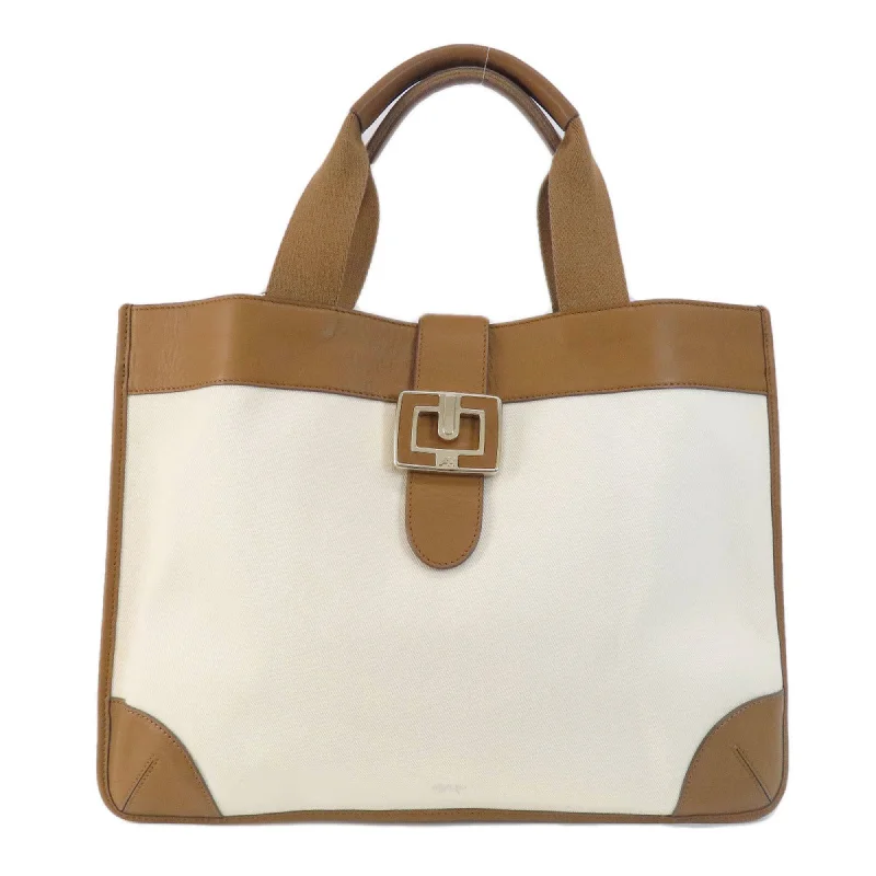 Designer handle bags with luxury logo detailing -Anya Hindmarch   Canvas Tote Bag (Pre-Owned)