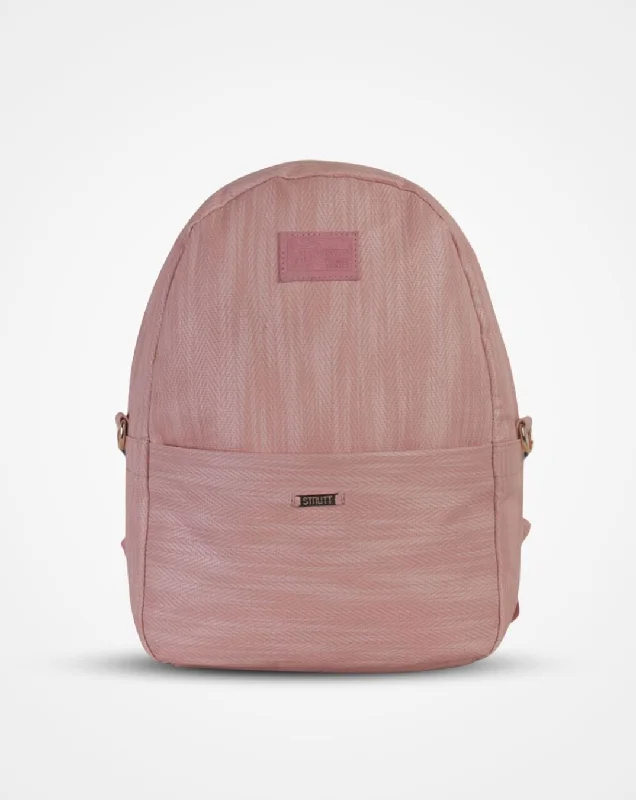 Designer leather backpack for upscale travel flair -Pink BuddyPack - The Urban Backpack