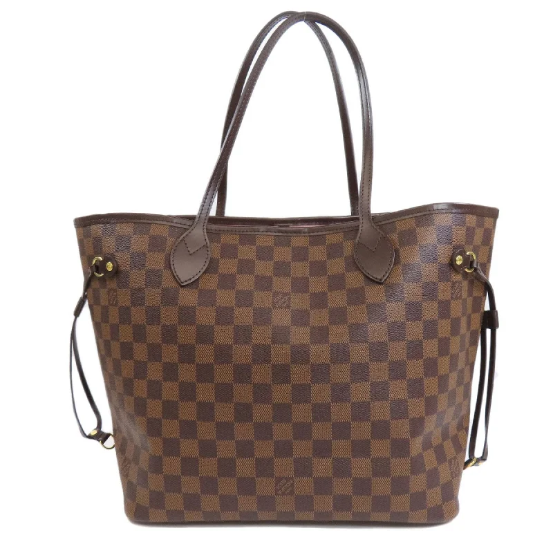 Handle bags with floral embroidery for detail -Louis Vuitton Damier Canvas Ebene Damier Canvas Tote Bag (Pre-Owned)