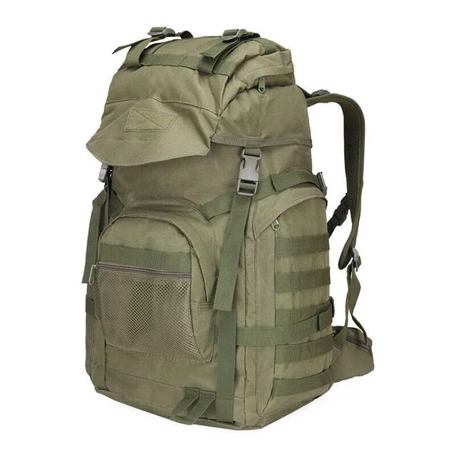 Anti-theft travel backpack with secret back pocket -50L Modern Military MOLLE 800D Tactical Army Backpack