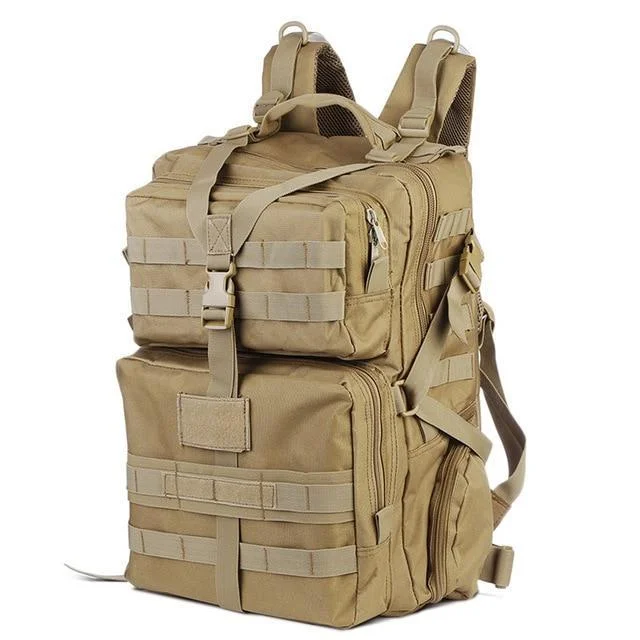 High-visibility backpack for cycling commute safety -45L Molle Military 'Chaplain' Tactical Backpack