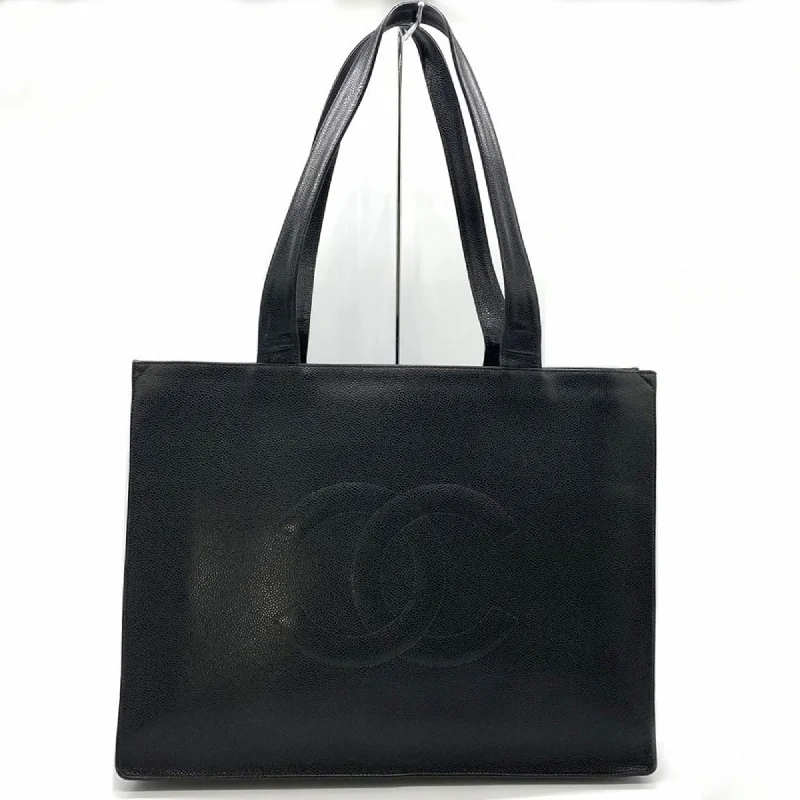 Handle bags with neutral leather for elegance -Chanel  Caviar Leather Shoulder Bag Tote Bag (Pre-Owned)