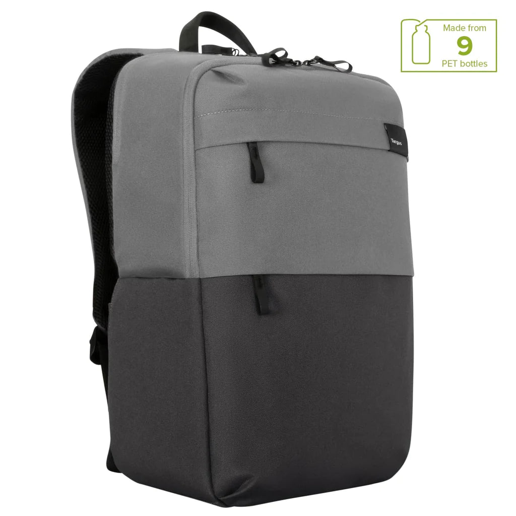 Sleek nylon backpack for lightweight travel ease -16" Sagano™ EcoSmart® Travel Backpack - Grey