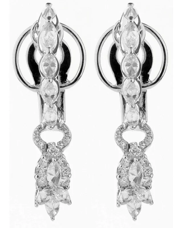 Gothic Drop Earrings with Dark Tone -Diamond Earrings 1.50cts