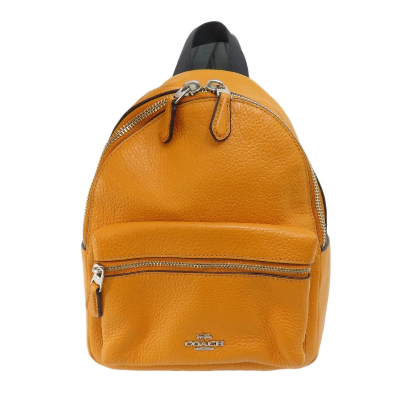 Handle bags with structured shapes for class -Coach  Leather Backpack (Pre-Owned)