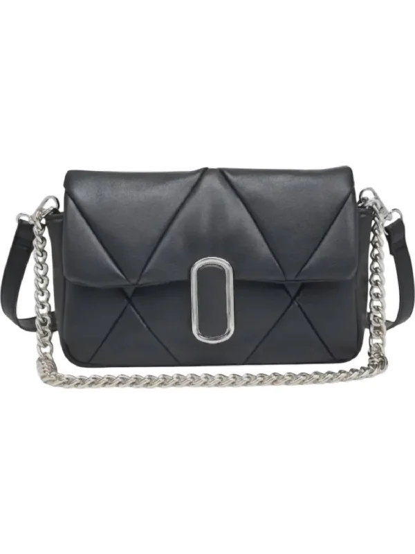 Handle bags with metallic finishes for shine -Women's Anderson Quilted Crossbody Bag In Black