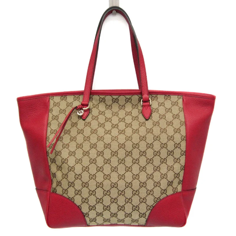 Insulated handle bags for keeping food fresh -Gucci Gg Canvas     Color Canvas Leather Tote Bag (Pre-Owned)