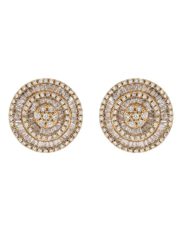 Waterproof Drop Earrings for Outdoor -Large Diamond Pizza Earrings