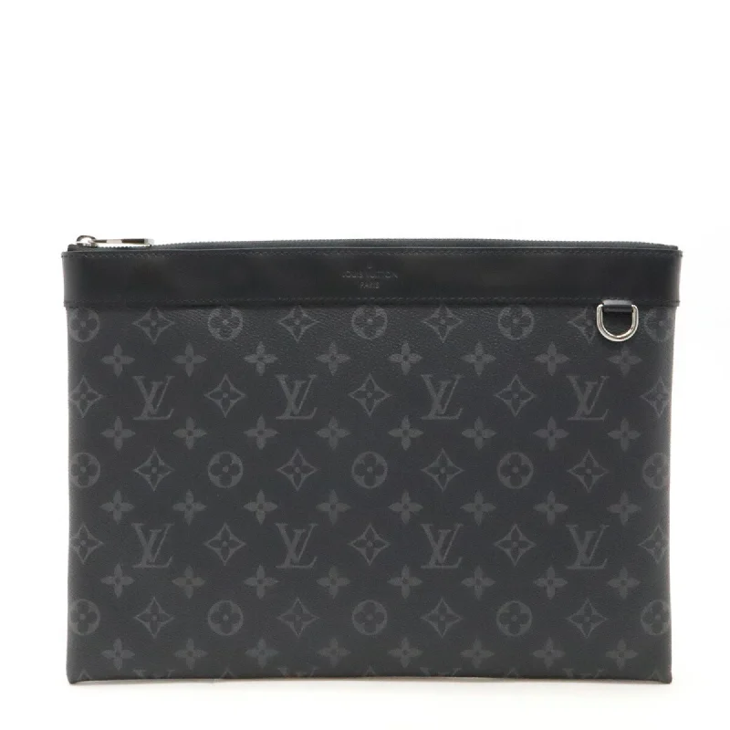 Handle bags with rustic leather for charm -Louis Vuitton   Monogram Eclipse Monogram Eclipse Clutch Bag Pochette (Pre-Owned)