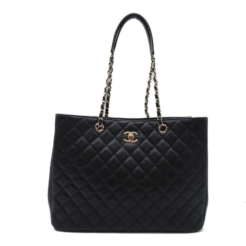 Handle bags with neutral tones for versatility -Chanel  Caviar Leather Tote Bag (Pre-Owned)