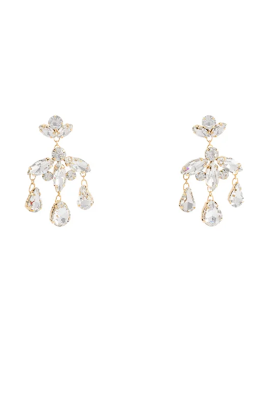 Drop Earrings with Animal Motifs -NUMBER ONE EMBELLISHED CHANDELIER EARRINGS