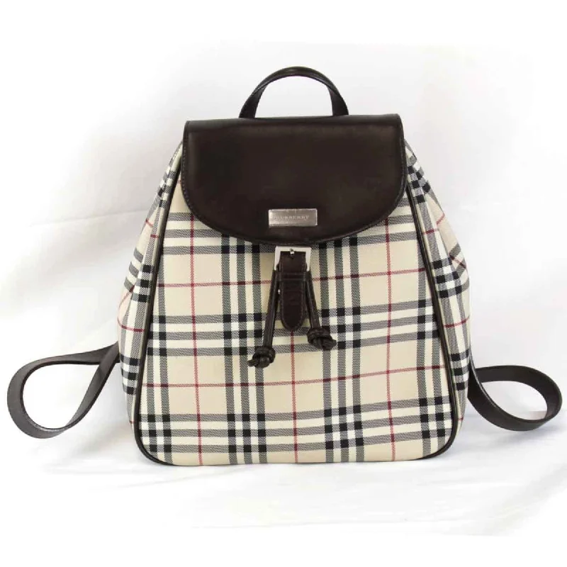 Handle bags with eco-friendly bamboo handles -Burberry  Canvas Backpack (Pre-Owned)