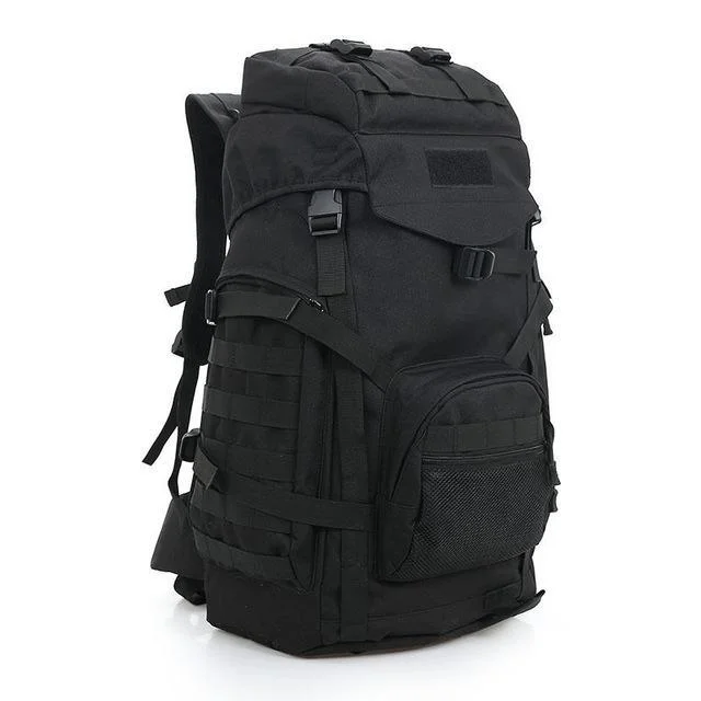 Padded shoulder backpack for comfortable long wear -60L Military MOLLE Tactical Army Backpack