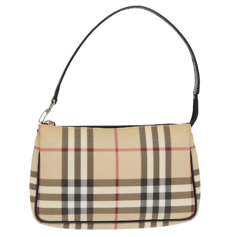 Handle bags with waterproof lining for protection -Burberry Nova Check  Canvas Clutch Bag (Pre-Owned)