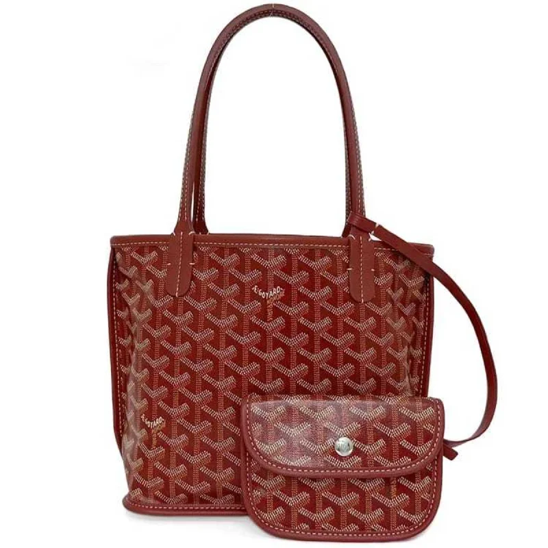 Handle bags with geometric patterns for modernity -Goyard  Leather Handbag Tote Bag (Pre-Owned)