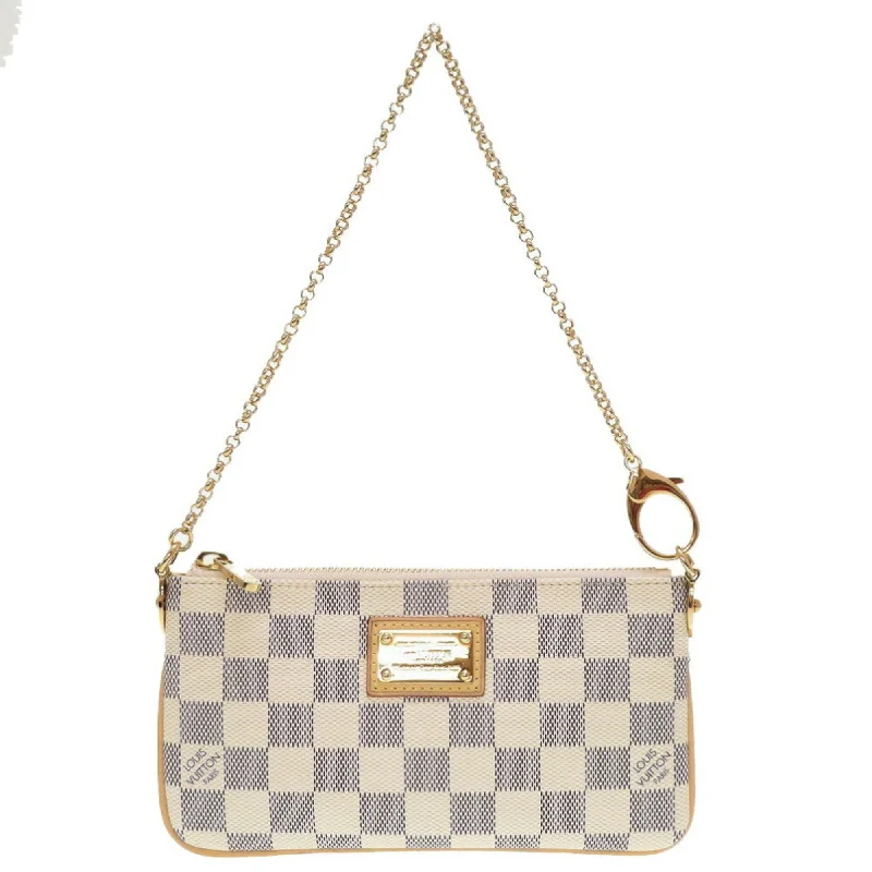 Handle bags with perforated details for style -Louis Vuitton  Damier Azur Tote Bag (Pre-Owned)