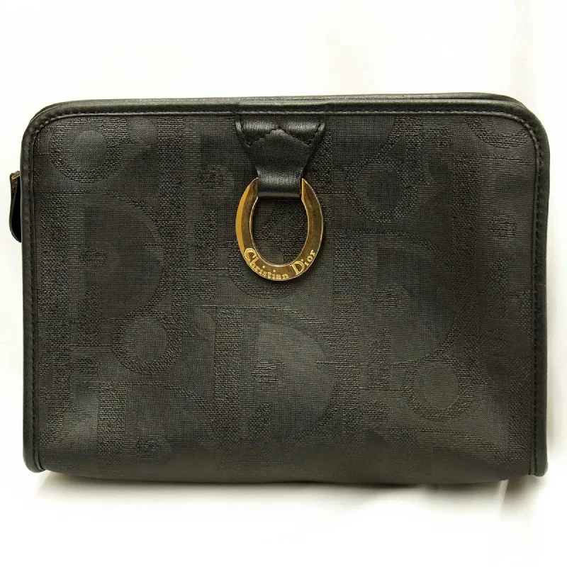 Handle bags with fun slogans for personality -Christian Dior  Leather Clutch Bag (Pre-Owned)