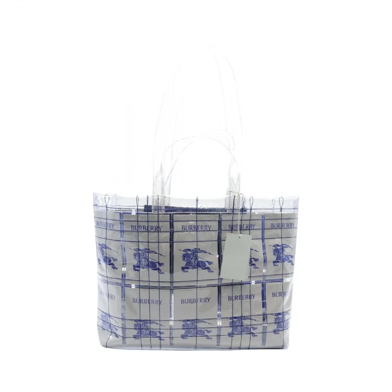 Handle bags with tie-dye patterns for fun -Burberry blue Clear  Pvc Tote Bag