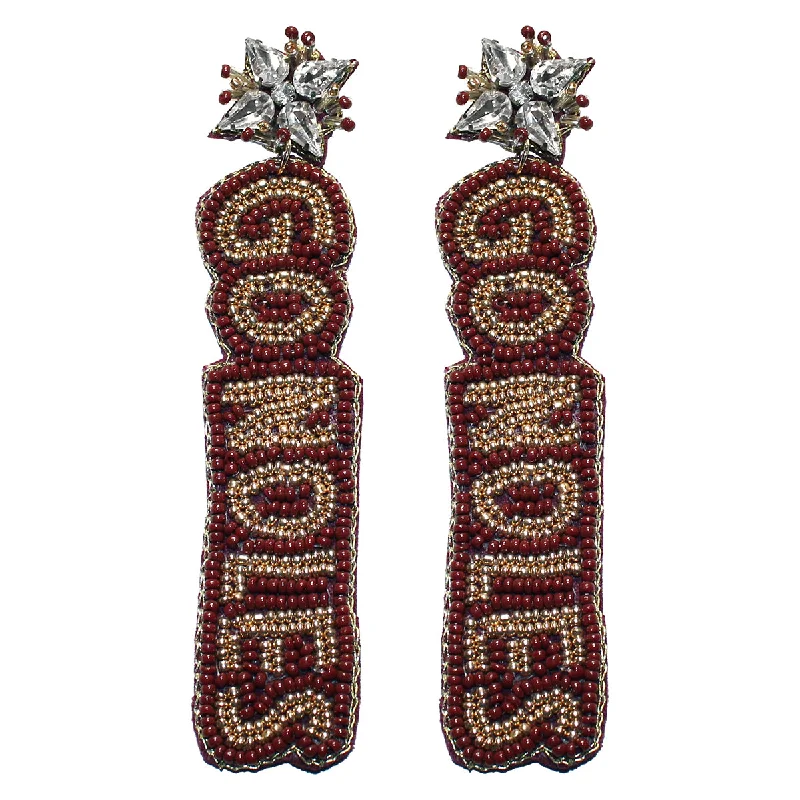 Drop Earrings for Festival Style -Desden Go Noles Beaded Earrings