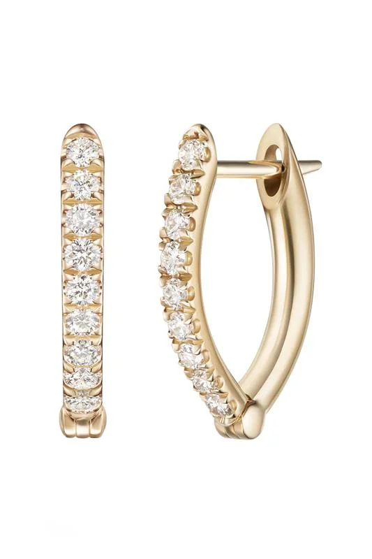 Retro Drop Earrings for Nostalgia -Cristina Small Diamond Earrings