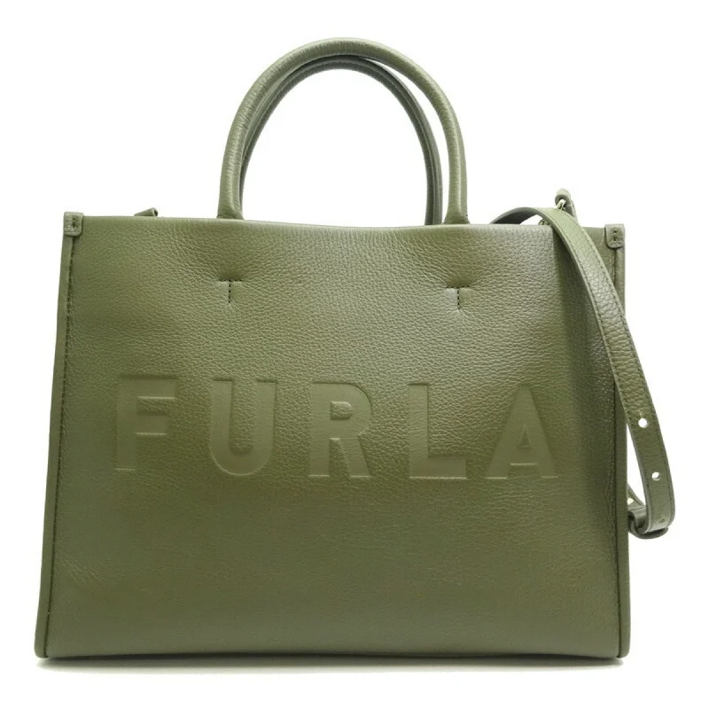 Handle bags with rustic leather for charm -Furla   Leather Shoulder Bag Tote Bag (Pre-Owned)