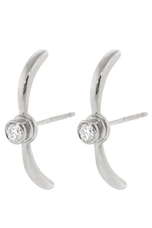 Drop Earrings for Engagement Party -White Gold Eternal Diamond Earrings