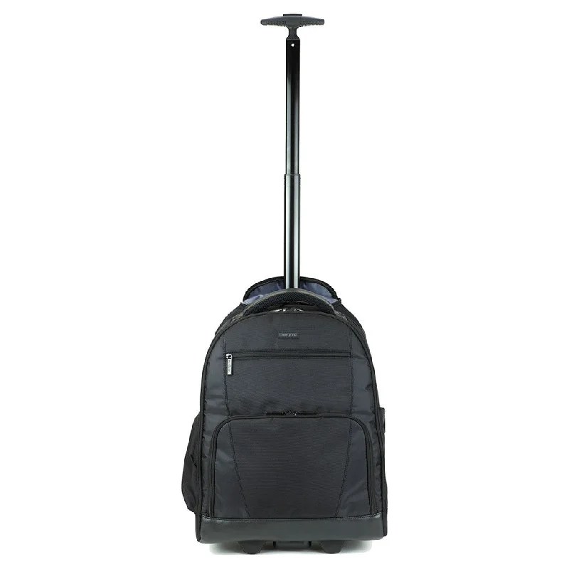 Lightweight sling backpack for one-shoulder ease -15.4" Rolling Laptop Backpack (Black)