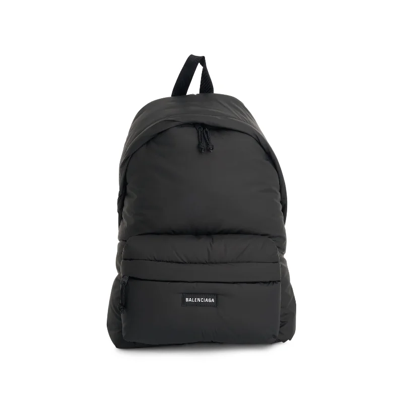 Anti-theft backpack with hidden zipper security -Explorer Logo Backpack in Black