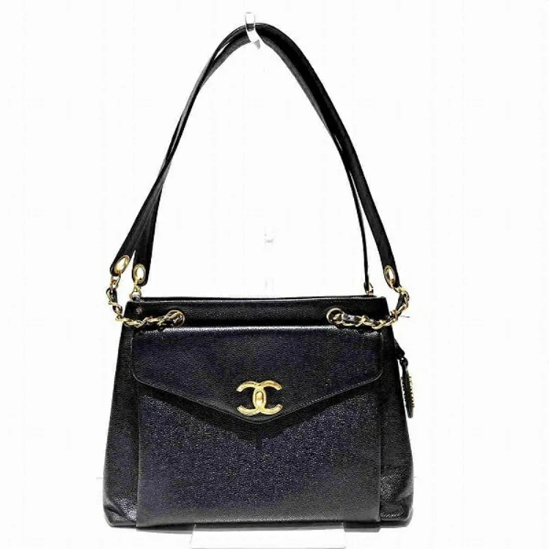 Handle bags with retro logos for charm -Chanel  Caviar Leather Shoulder Bag Tote Bag (Pre-Owned)